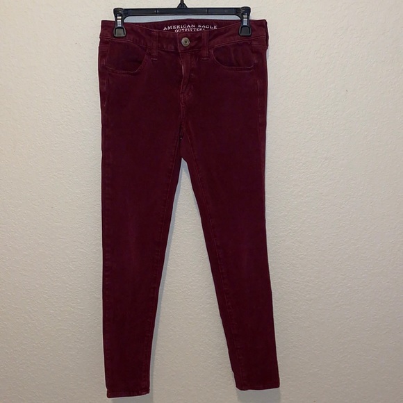 Maroon American Eagle Jeggings - Picture 1 of 6